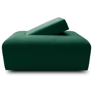 Hocker Miu Magic met hoek-rugleuning Geweven stof Concha: Smaragdgroen