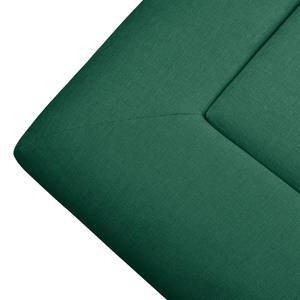 Hocker Miu Magic mit Eck-Rückenlehne Webstoff Concha: Smaragdgrün