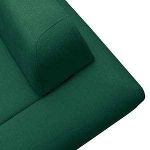 Hocker Miu Magic mit Eck-Rückenlehne Webstoff Concha: Smaragdgrün
