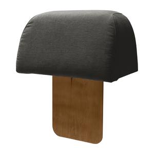 Hocker Miu Magic met rugleuning S Geweven stof Concha: Antracietkleurig