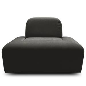 Hocker Miu Magic met rugleuning S Geweven stof Concha: Antracietkleurig