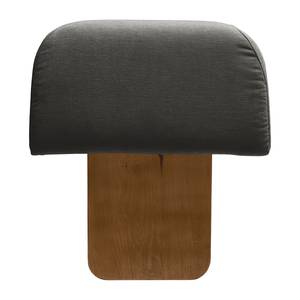 Hocker Miu Magic met rugleuning S Geweven stof Concha: Antracietkleurig