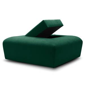 Hocker Miu Magic met rugleuning S Geweven stof Concha: Smaragdgroen