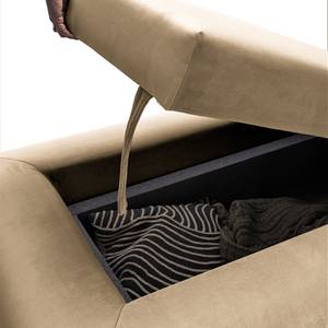 Bank Miu Magic met hoek-rugleuning Velours Sadia: Beige