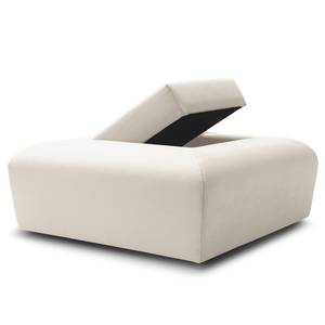 Hocker Miu Magic mit Rückenlehne L Samt Sadia: Weiß