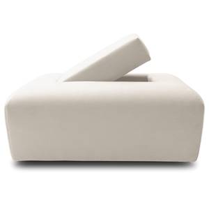 Hocker Miu Magic met rugleuning L Velours Sadia: Wit