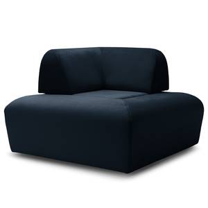 Hocker Miu Magic met hoek-rugleuning Velours Sadia: Donkerblauw