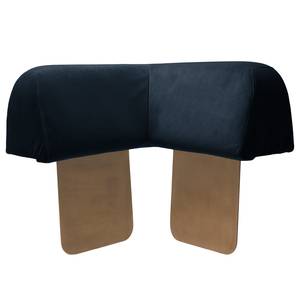 Pouf Miu Magic con schienale angolare Velluto Sadia: blu scuro