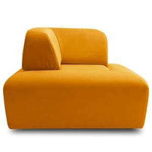 Pouf Miu Magic con schienale angolare Velluto Sadia: giallo senape