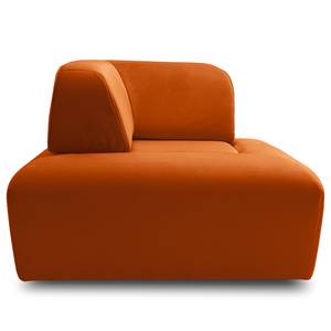 Hocker Miu Magic met hoek-rugleuning Velours Sadia: Oranje