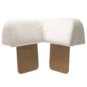 Hocker Miu Magic met hoek-rugleuning Velours Sadia: Wit