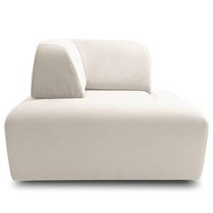 Hocker Miu Magic met hoek-rugleuning Velours Sadia: Wit