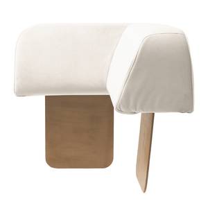 Hocker Miu Magic met hoek-rugleuning Velours Sadia: Wit