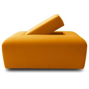 Pouf Miu Magic con schienale S Velluto Sadia: giallo senape