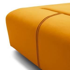 Pouf Miu Magic con schienale S Velluto Sadia: giallo senape