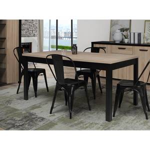 Table Westlock Extensible - Imitation chêne argenté / Noir