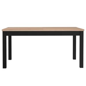 Eettafel Westlock (met uitschuiffunctie) - zilvereikenhouten look/zwart