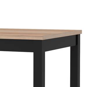 Eettafel Westlock (met uitschuiffunctie) - zilvereikenhouten look/zwart