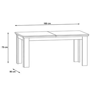 Eettafel Otto (met uitschuiffunctie) - sneeuw-eikenhouten look