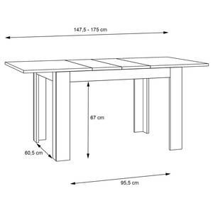 Eettafel Liselotte (met uitschuiffunctie) - Waterford eikenhouten look