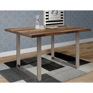 Eettafel Megana Afvalhout look	 - Breedte: 140 cm - Roestvrij staal