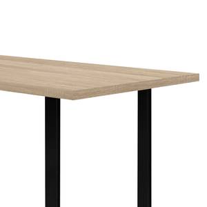 Table Megana Imitation chêne de Sonoma - Largeur : 160 cm - Noir