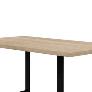 Tavolo da pranzo Megana Effetto quercia di Sonoma - Larghezza: 160 cm - Nero