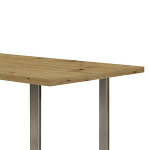 Eettafel Megana Eikenhoutlook Artisan - Breedte: 160 cm - Roestvrij staal