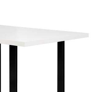 Eettafel Megana Wit - Breedte: 140 cm - Zwart