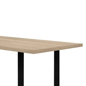 Tavolo da pranzo Megana Effetto quercia di Sonoma - Larghezza: 180 cm - Nero