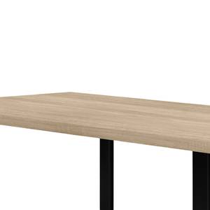 Tavolo da pranzo Megana Effetto quercia di Sonoma - Larghezza: 180 cm - Nero