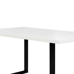 Eettafel Megana Wit - Breedte: 160 cm - Zwart