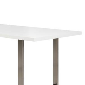 Eettafel Megana Wit - Breedte: 180 cm - Roestvrij staal