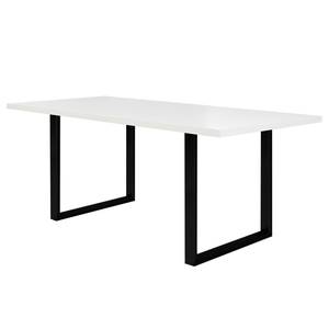 Table Megana Blanc - Largeur : 180 cm - Noir