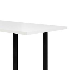 Eettafel Megana Wit - Breedte: 180 cm - Zwart