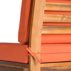 Loungesofa LEXI 5-teilig Webstoff / Akazie massiv - Terracotta