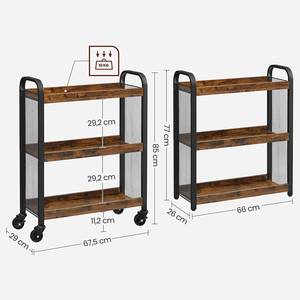 Serveerwagen Bettyhill bruin/zwart