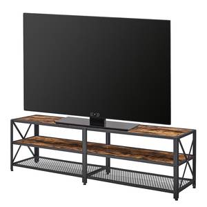 Tv-meubel Copake I bruin/zwart - Bruin - Breedte: 178 cm