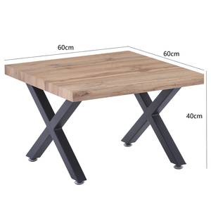 Salontafel Grand Prix acaciahouten look/zwart - Breedte: 60 cm