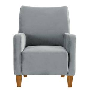 Fauteuil Shanghai Velours Ravi: Gris clair