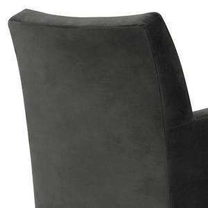 Fauteuil Shanghai Velours Ravi: Anthracite