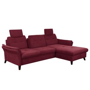 Ecksofa Wintertime Webstoff Palila: Beere - Longchair davorstehend rechts - Ohne Schlaffunktion