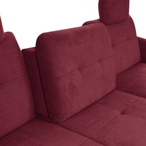 Ecksofa Wintertime Webstoff Palila: Beere - Longchair davorstehend rechts - Ohne Schlaffunktion