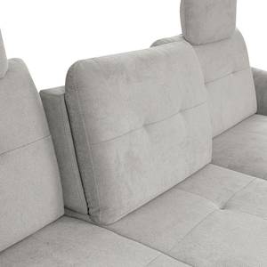 Ecksofa Wintertime Webstoff Palila: Granit - Longchair davorstehend rechts - Ohne Schlaffunktion