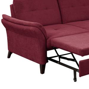 Ecksofa Wintertime Webstoff Palila: Beere - Longchair davorstehend rechts - Mit Schlaffunktion