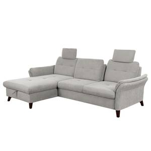 Ecksofa Wintertime Webstoff Palila: Granit - Longchair davorstehend links - Mit Schlaffunktion