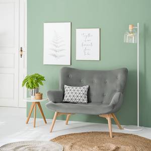 2-Sitzer Sofa BRAZIL Samt Vaia: Grau