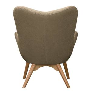 Sessel BRAZIL Bouclé Stoff Nola: Cappuccino - Ohne Hocker