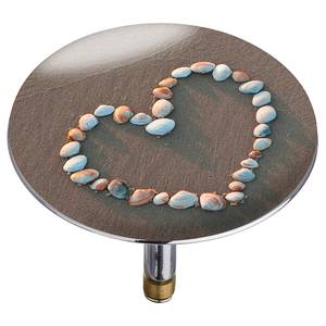 Badewannenstöpsel Pluggy XXL Shell Heart Kunststoff / Messing - Mehrfarbig / Chrom