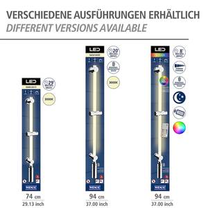 LED-Duschstangen-Set NAF I Kunststoff - Weiß / Chrom